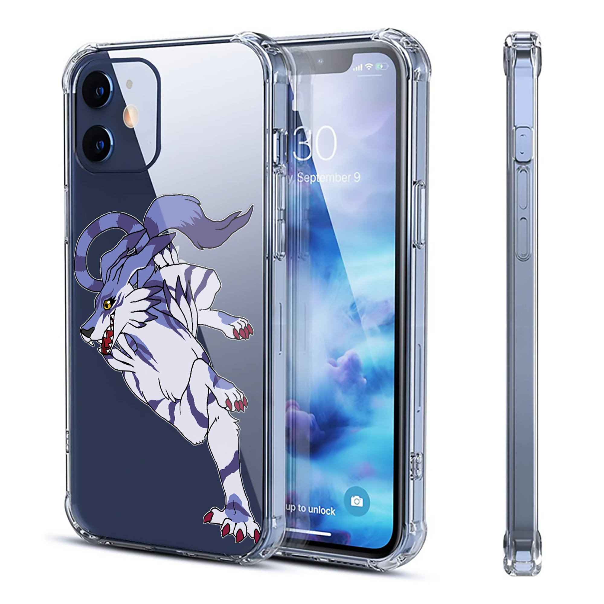 （画像用） Digimon デジタルモンスター/デジモン 【iPhone 12シリーズ対応】透明スマホケース（クリアソフトケース）